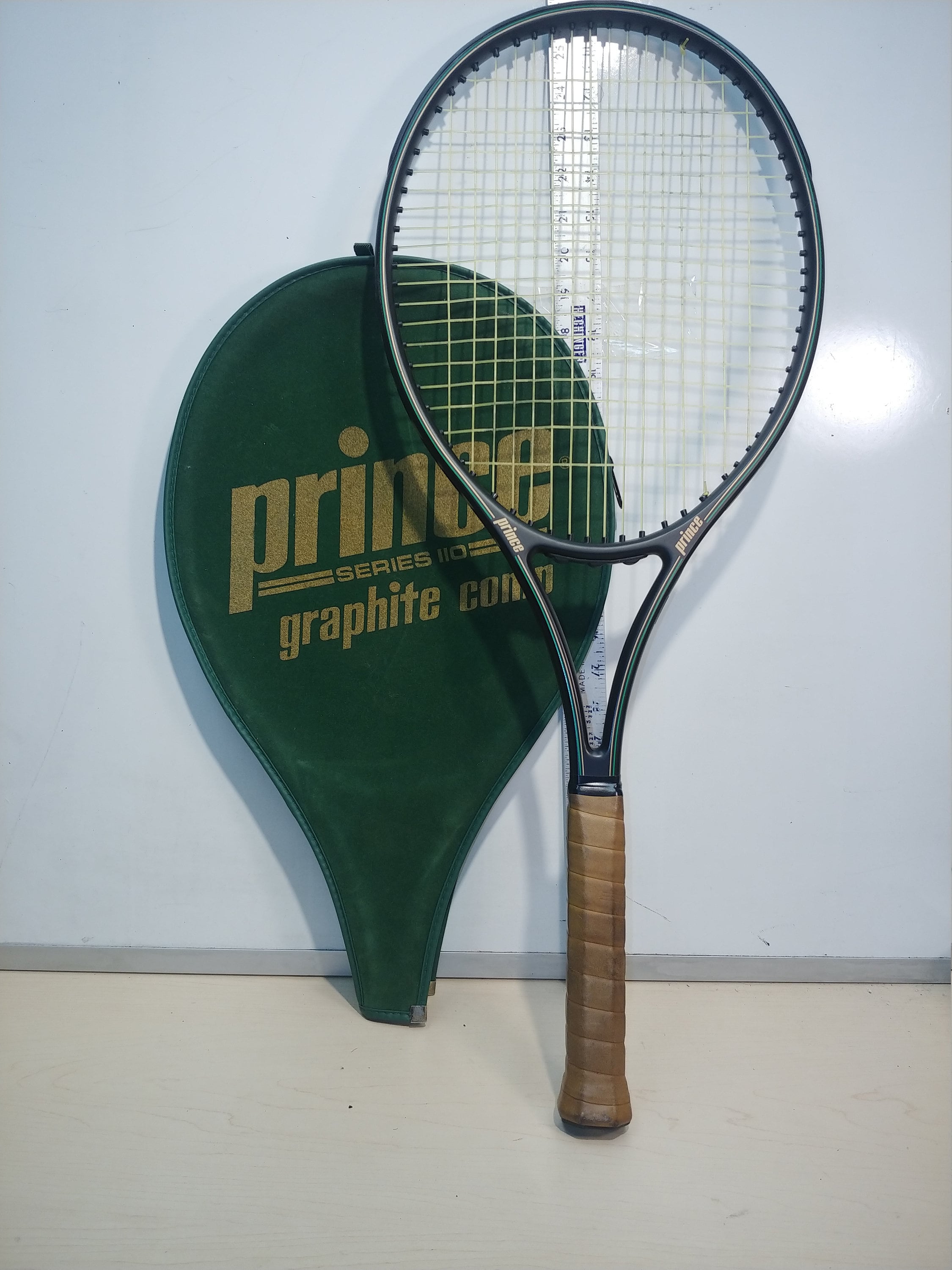 1982 Prince Graphite Comp 110 Tennis Racket With Matching Velvet