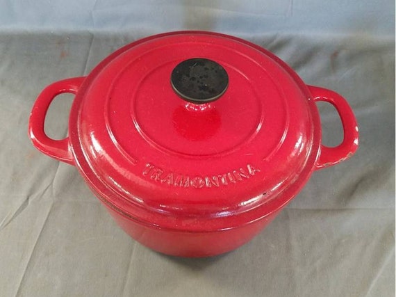 Vintage Tramontina Cast Iron Pot and Lid. Free Shipping 
