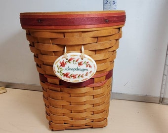 Longaberger Cracker Basket Small Mixed Bouquet Fabric Drop In Style Liner New In Bag