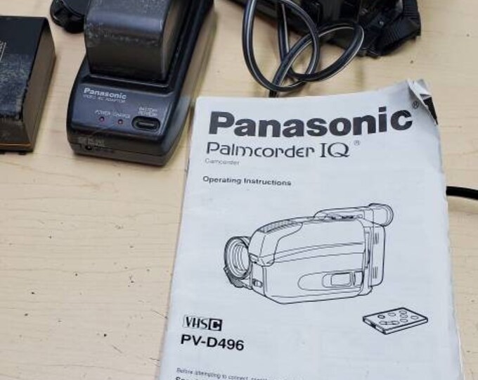 Panasonic Palmcorder IQ VHSC Camcorder Model PVD496 Kit With Case