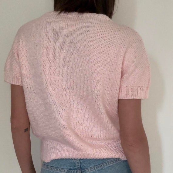 Vintage knit sweater pink - image 3
