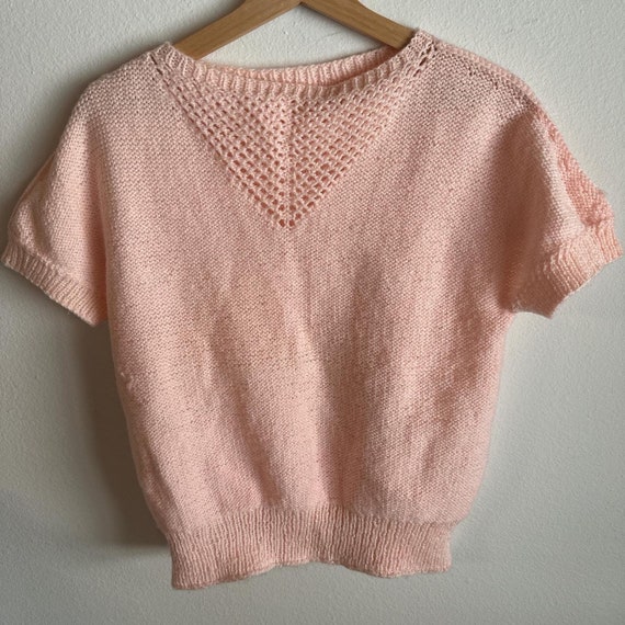 Vintage knit sweater pink - image 4