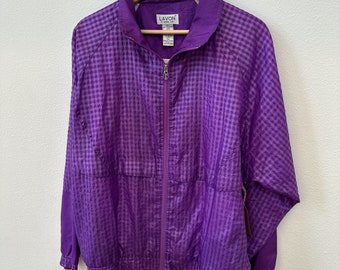 Vintage jacket purple windbreaker