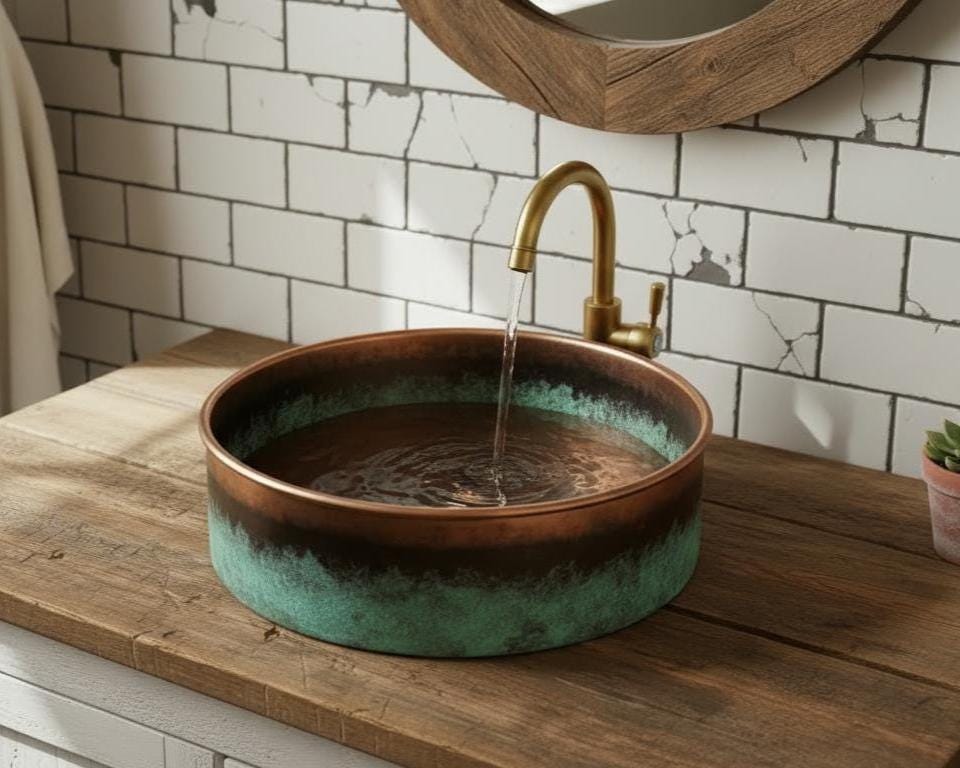 モロッコ・フェズ製の手作り洗面ボウルと 銅（どう） Morocco sink wash - Etsy 日本
