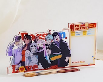 Alien Stage Anime Acrylic Stand, Magnetic Paper Holder Memo Clip Standee, Reusable Character Desk Decor for Notes & Photos,