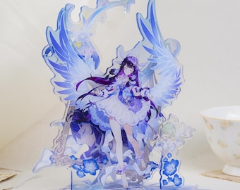 Columbina Genshin Impact 21cm Stained Glass Acrylic Stand Figure 3rd Fatui Harbinger Damselette Double-sided Clear Acrylic Standee