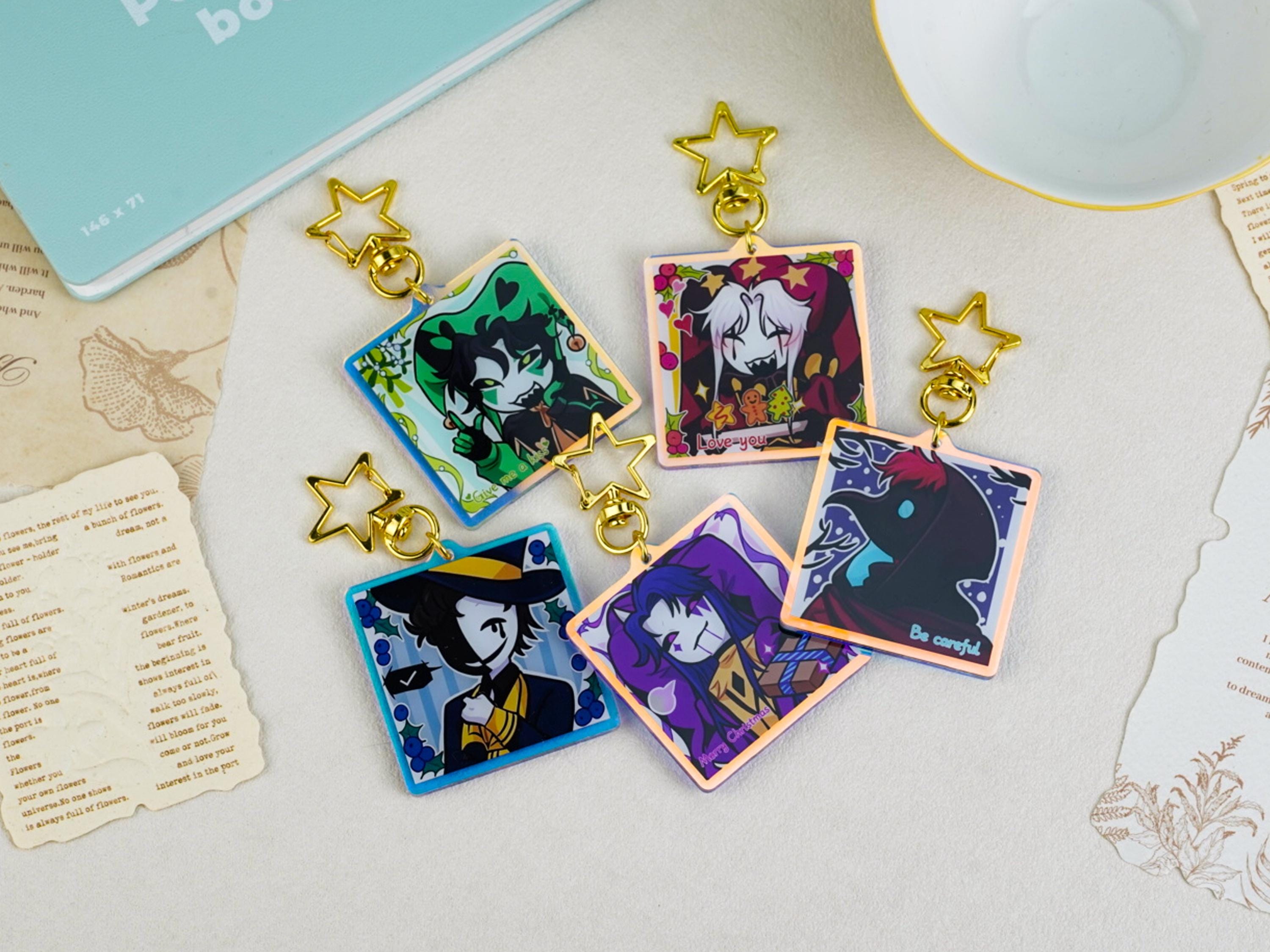 The Freak Circus Keychain Set, Pierrot Harlequin Jester Doctor
