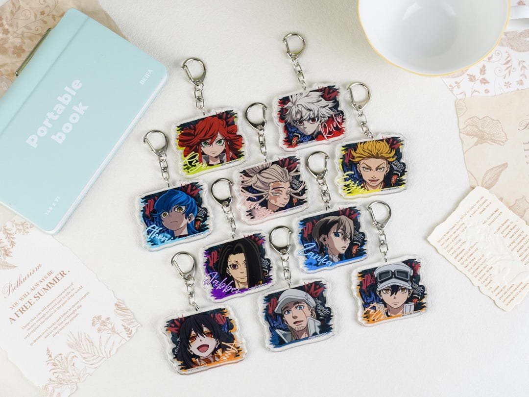 Zanka Keychain GACHIAKUTA Chibi Acrylic Keychain Set, 10PCS Gachiakuta Anime Key Charm ...
