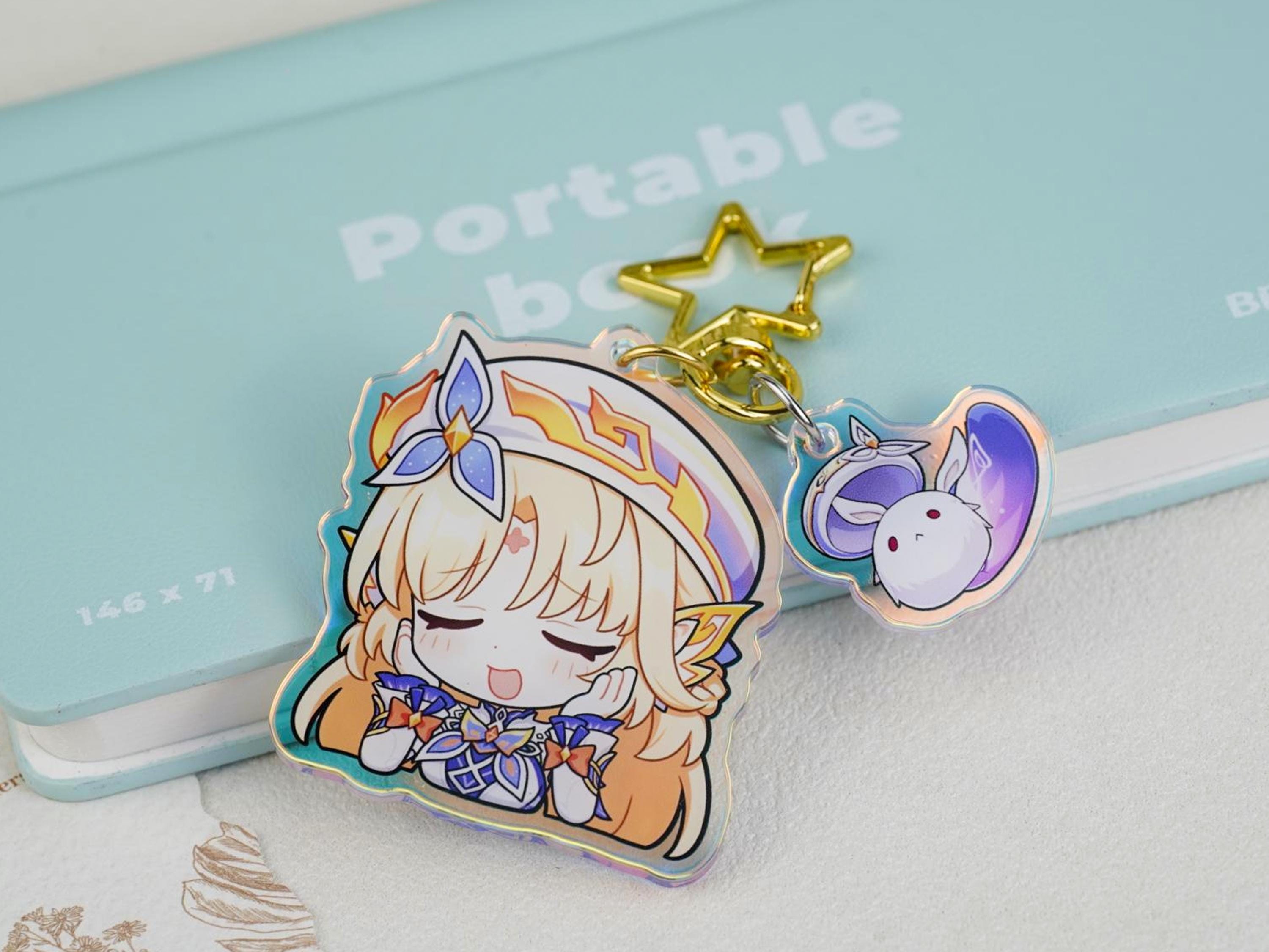 Genshin Impact Nicole Reeyn Double Chain Keychain, Holographic