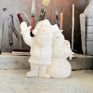 Prêt à peindre - Père Noël construit en argile - Ceramicchrome C2244 - France