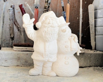 Ready to Paint - Santa with Snowman Friend - Nowells 2330