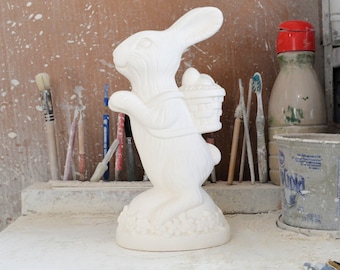 Ready to Paint - 10.5-inch Chocolate Easter Bunny - Clay Magic 3429