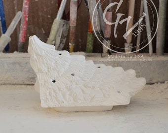 Ready to Paint - Kitten (and puppy) Christmas Lid for Pickup - Clay Magic 4291