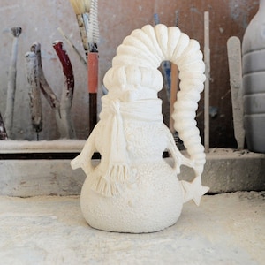 Prêt à peindre - Bonhomme de neige avec bonnet de Noël - Nowells 2730