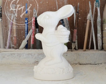 Ready to Paint - 7-inch Chocolate Easter Bunny - Clay Magic 3430