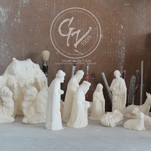 Ready to Paint - Medium Nativity - Riverview 329 350 351 352 353 375 376 377