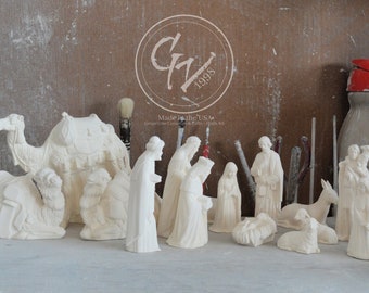 Ready to Paint - Medium Nativity - Riverview 329 350 351 352 353 375 376 377