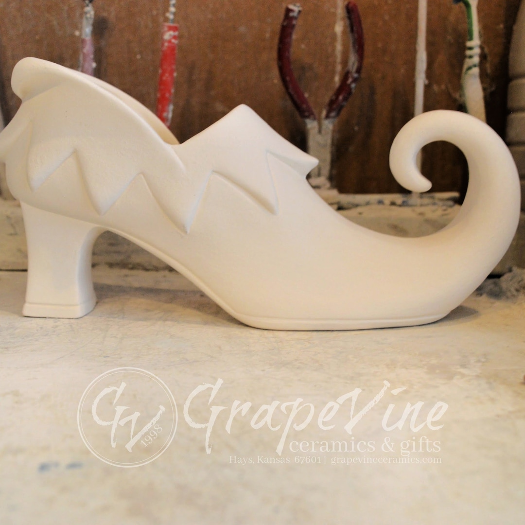 Ready to Paint - Elf Shoe Right - Clay Magic 3783 - Etsy