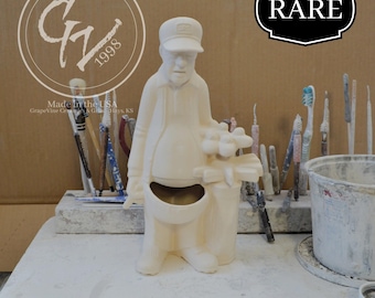 Pronto para pintar - Vaso grande de cactos Golfer de 12 polegadas - Sittre 295