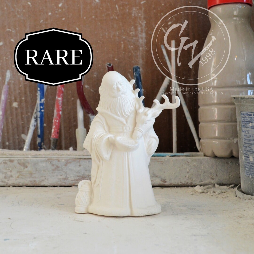 Ready to Paint - Small Renaissance Santa With Reindeer - Gare 2248 - Etsy