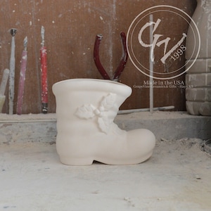Ready to Paint - Santa Boot - Unknown Maker
