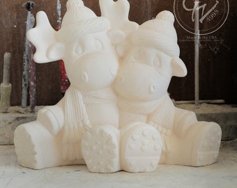 Ready to Paint - Moose Cuddle - Clay Magic 1997