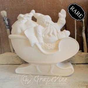 Ready to Paint - RARE Santa in Sleigh - Kimple 1634