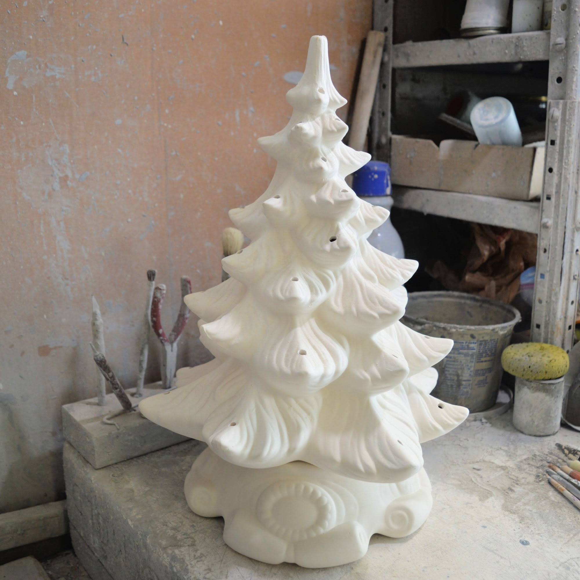 Ready to Paint -Vintage Ceramic Christmas Tree - Atlantic A64