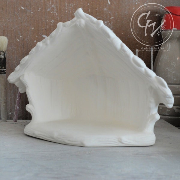 Ready to Paint - Creche Stable - Yozie 873