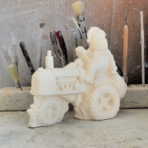 Ready to Paint - Santa on Tractor - Nowells 1981