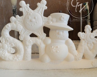 Ready to Paint - Snow Snowman - Clay Magic 2269