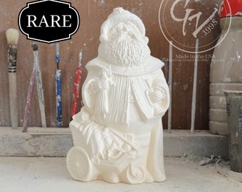 Ready to Paint - *RARE* Antique Santa with Cart - Gare 2266