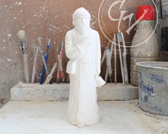 Ready to Paint - Wood Carved Patriotic Santa - Duncan DM1413