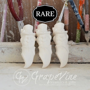 Ready to Paint - RARE Three Carved Snowman Ornaments - Kimple 2131