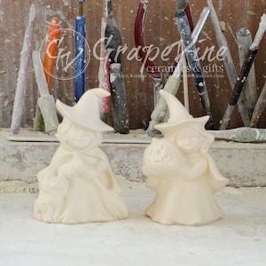 Ready to Paint - Two Little Witches - Duncan DM-29B - RARE