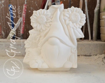 Ready to Paint - Sunflower Gnome Insert for Pickup - Clay Magic 4270