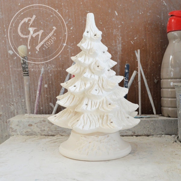 Ready to Paint - 10-inch Original Christmas Tree - Nowell 341