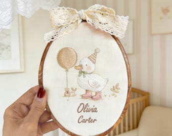 Regalo ricordo personalizzato per neonati, cerchio da ricamo personalizzato con il nome del bambino, ricordo per neonati, decorazione per la cameretta, regalo per baby shower, cartello con il nome del bambino