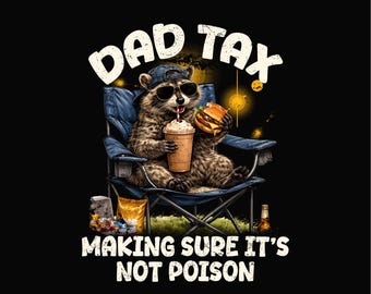 Mapache divertido para papá PNG, Mapache retro para papá PNG, El mejor papá del mundo PNG, Regalo del Día del Padre, Chiste de papá PNG, Regalo para esposo, Camiseta de papá con humor PNG