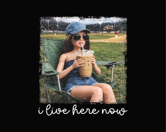 Barbie Cheer Mom PNG Digital Download, Sports Mom Shirt Design, Doll Face Meme, I Live Here Now