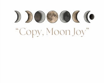 Copia la imagen PNG de Moon Joy / Diseño de camiseta vintage grunge con cohete lunar / Frase espacial para sublimación (descarga instantánea)