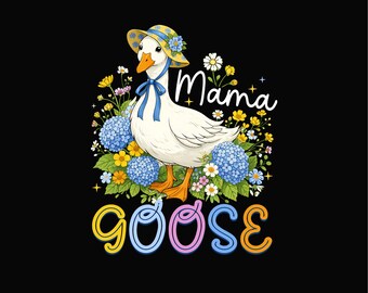 Pink Mama Goose PNG, Floral Mama png, Coquette Mama png, Mama Design, Vintage mama png, Goose Lover shirt, Mothers day png, Silly Goose Png