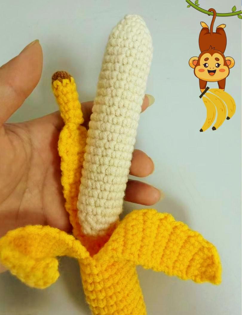30 Banana Crochet Patterns: Play Food, Amigurumi, Pouches, and More 20 Peelable Banana Interactive Toy