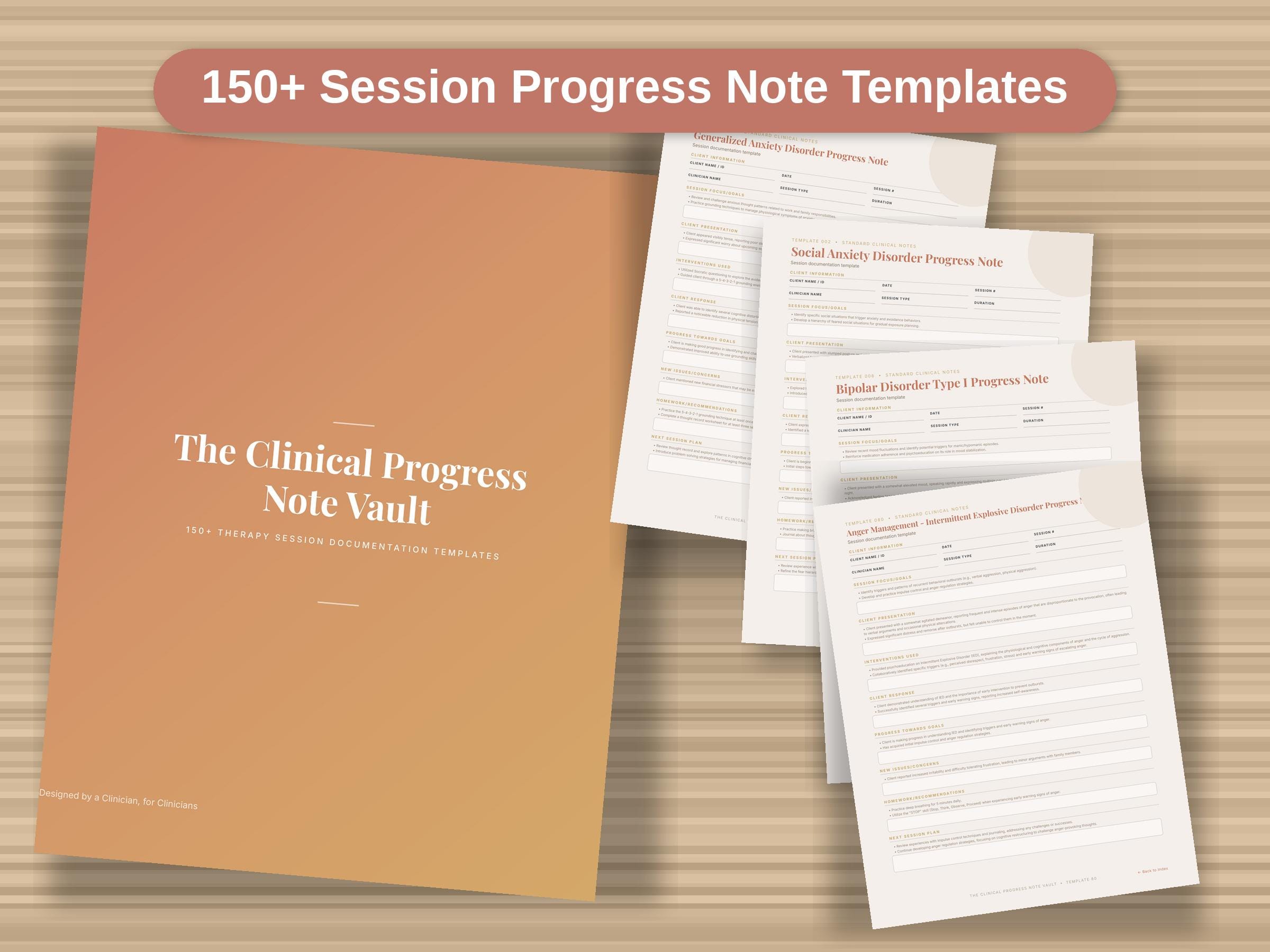 150+ Therapy Progress Note Templates | Mental Health Documentation ...