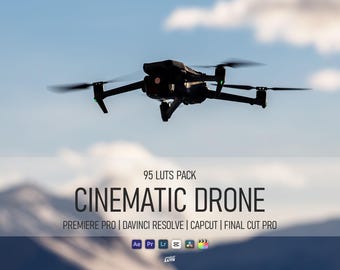 95+ Cinematic Drone LUTs Bundle | DJI Drone LUTs, Aerial Video LUTs, Travel & Landscape Color Grading Pack