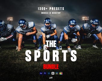 1300+ Sports Lightroom Presets Bundle | Athlete, Gym, Fitness & Running Photo Filters | Mobile Desktop Sport Presets
