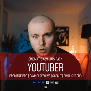 Cinematic LUTs Bundle for YouTubers | Log & Rec709 Color Grading Pack (Digital Download) image 1
