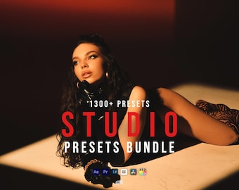 1300+ Studio Portrait Lightroom Presets Bundle | Skin Tone, Headshot, Beauty Filters (Mobile/Desktop)