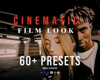 Cinematic Film Look Presets & LUTs, Movie Style Lightroom Filters, Moody Color Grading Pack