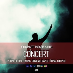 800+  Concert Presets & LUTs Bundle – Live Music, Stage Light Video Color Grading (Digital Download)